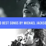 The 20 Best Songs by Michael Jackson Two photographs of Michael Jackson performing, with a blue song-list title banner.