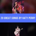 20 Great Songs by Katy Perry 20 Great Songs by Katy Perry: two relevant photographs separated by the blue Musical Mum title banner.