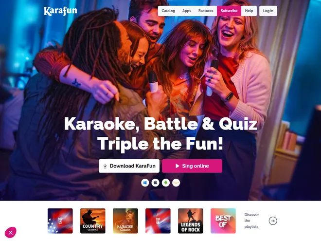 Screenshot of www.karafun.com