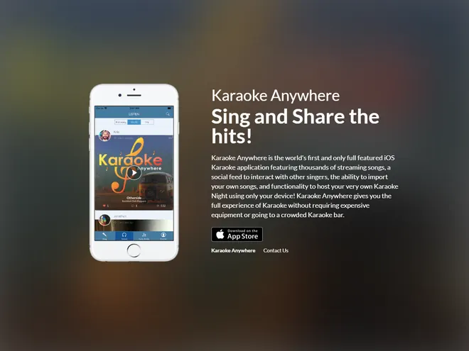 Screenshot of karaokeanywhere.com