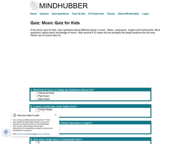 Screenshot of www.mindhubber.com