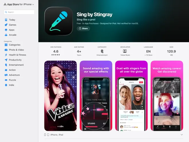 Screenshot of www.thevoice.app